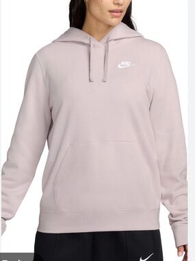 Nike Women’s Light Pink Fleece Pullover Hoodie LARGE